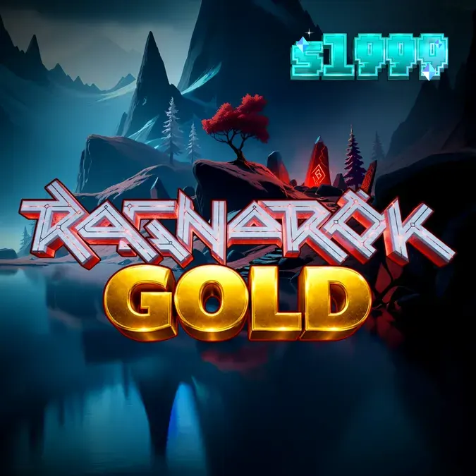 Tampilan visual slot Ragnarok Gold dengan latar belakang vulkanik dan simbol mitologi Norse